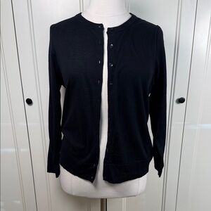Torrid Black Button-Up Cardigan 100% Cotton